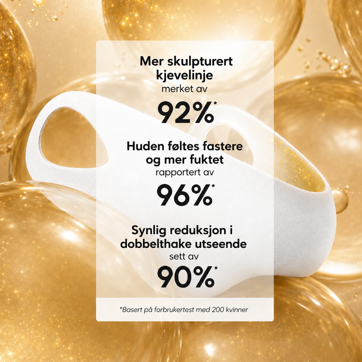24K Gull V-Line Løftemaske 4 STK